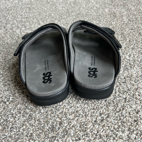 SAS Comfort Encore Slide Sandal Black, Adjustable Strap, Size 6 - Picture 5 of 10